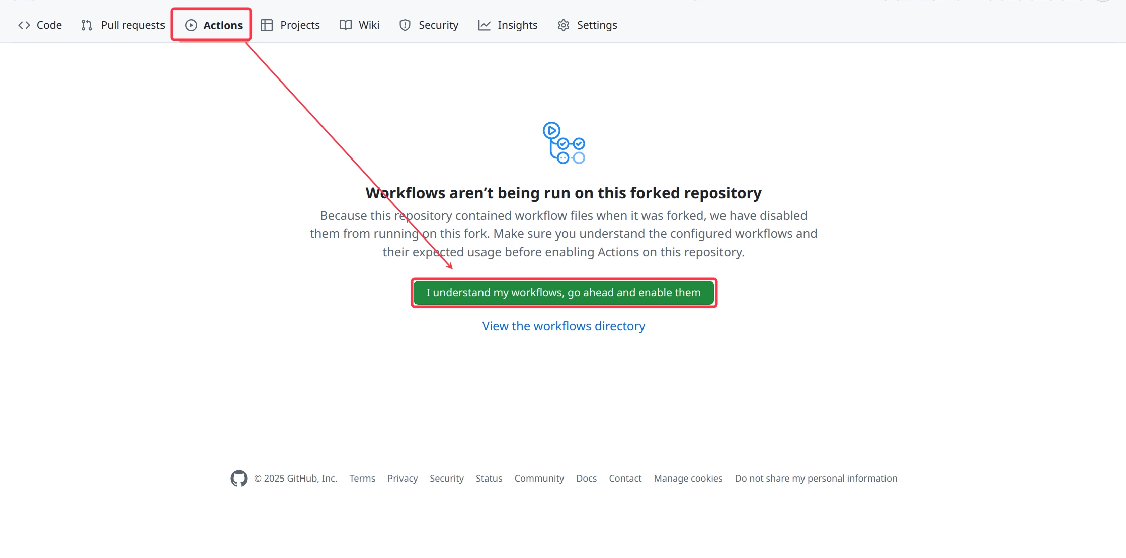 启用 Github Action